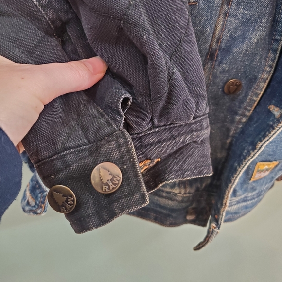 VTG 80S RAW Rugged Active Wear Denim Jacket - Picture 7 of 14